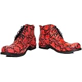 Amazon.com: Modello Machette - Botines italianos hechos a mano para hombre  color rojo Chelsea - piel de vaca en relieve - sin cordones, Rojo, 7 :  Ropa, Zapatos y Joyería