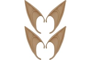 Yilistore 2 Pairs Elf Ears,Long ELF Ears Set, Latex Soft Pointed Ears for Halloween Cosplay Party Dress Up