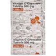 GENONE LIMCEE Chewable Vitamin C 500 mg, Dietary Supplement for Immune Support, 75 Tablets, 75 Day Supply