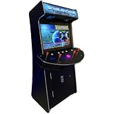 TOP US VIDEO ARCADES Full Size Commercial Grade Upright Standup Arcade Machine 4 Player 4600 Classic Games 32 inch Screen Black