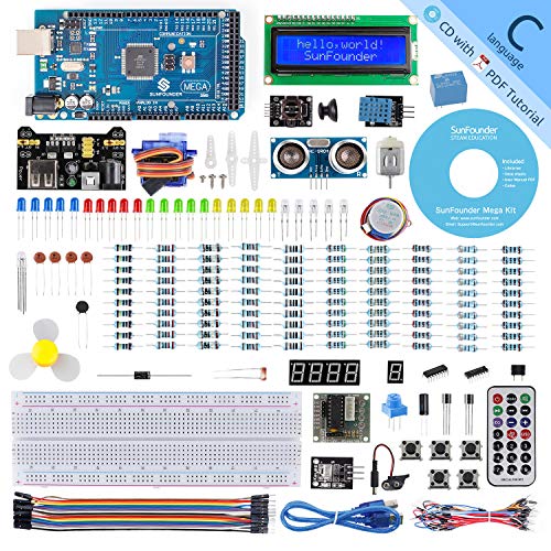 Sunfounder Mega 2560 R3 Project Super Starter Kit With Mega 2560 Board Compatible With Arduino Mega 2560 Uno R3 Mega328 Nano25 Tutorials Included - 