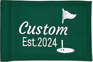 Custom Golf Flag, OXYEFEI Personalized Golf Pin Flags with Plastic Tube Customize Your Embroidery Patterns and Text,Golf Acce