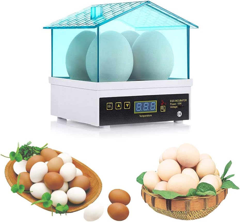 Huatuo® Digital Mini Egg Hatching 4 Eggs Incubator Hatching Machine Automatic Temperature Control Hatcher for Chickens, Ducks, Birds