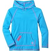 UV SKINZ Girls Pullover Hoodie, Full Stretch Knit Pique Fabric – UPF 50+ Rating