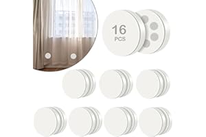 YIXANGDD 16 Pack Shower Curtain Weights, Rubber Covered Magnetic Curtain Weights, Shower Magnets for Curtain Liner Prevent from Blowing Around, Work for Drapery, Flag, Tablecloth (8 Pairs)