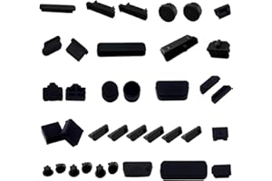 LAMPVPATH 36 PCS Anti-dust Plugs Computer Port Dust Plugs, 19 Types of Computer Laptop Port Dust Covers Stoppers for Computer PC Laptop(36 PCS in 19 Types)-DO NOT Fit MacBook