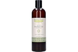 Banyan Botanicals Brahmi Oil with Sesame Oil Base - 12 oz - USDA Certified Organic - Ayurvedic Skin & Hair Oil with Gotu Kola