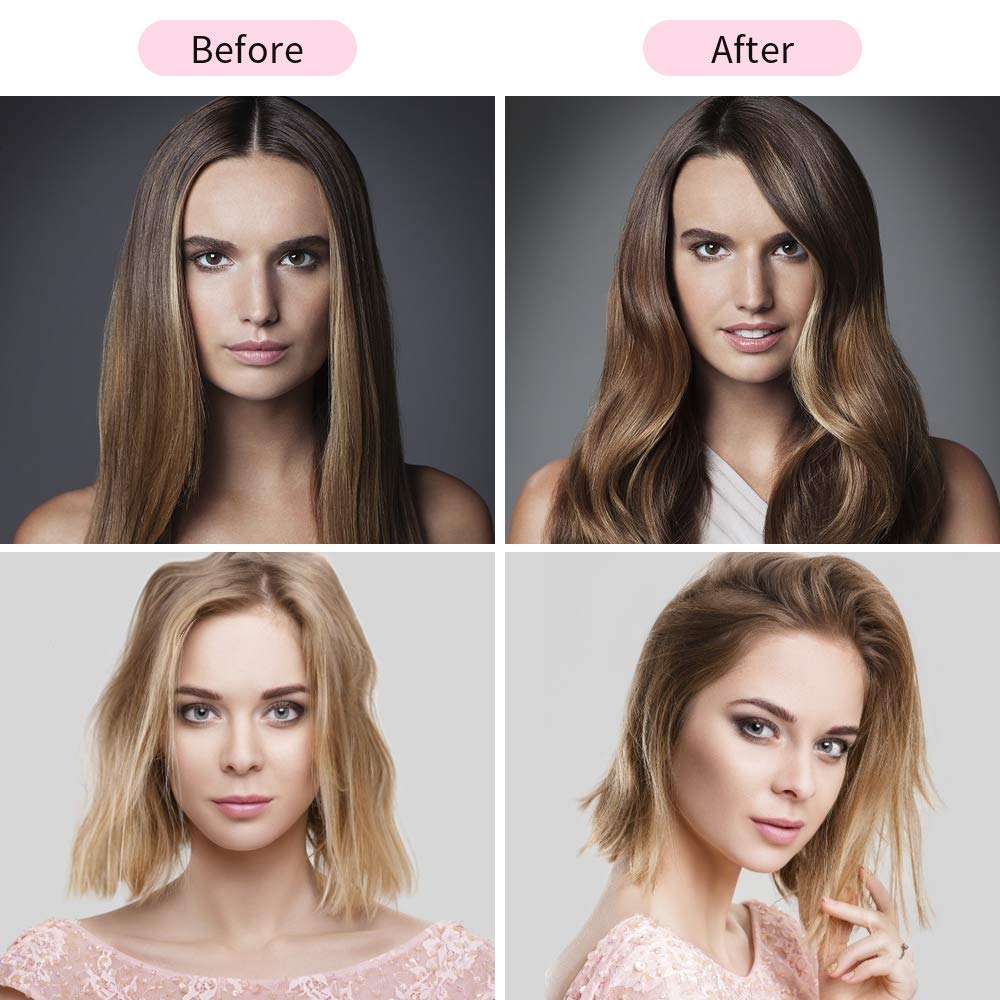 Hot Air Brush Hair Dryer Volumizer Styler Brush, Hair Brush Straightener 4 in 1 Negative Ion Fast Drying Straightening Brush, One Easy Step Salon Reduce Frizz Styling Tools Valentines Day Gift for Women : Beauty
