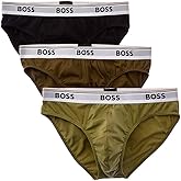 BOSS mens 3-pack Bold Logo Solid Briefs