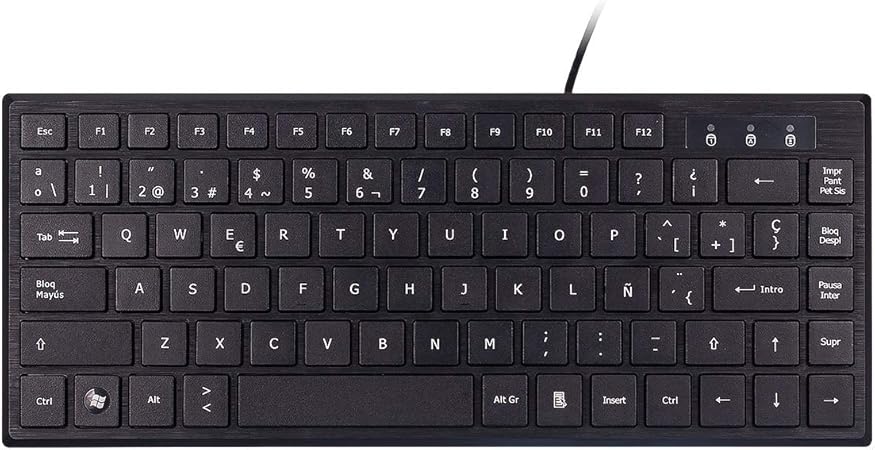 Unykach Teclado Mini KB302 Ultra Plano, Ideal para TPV, Monótono (50542)