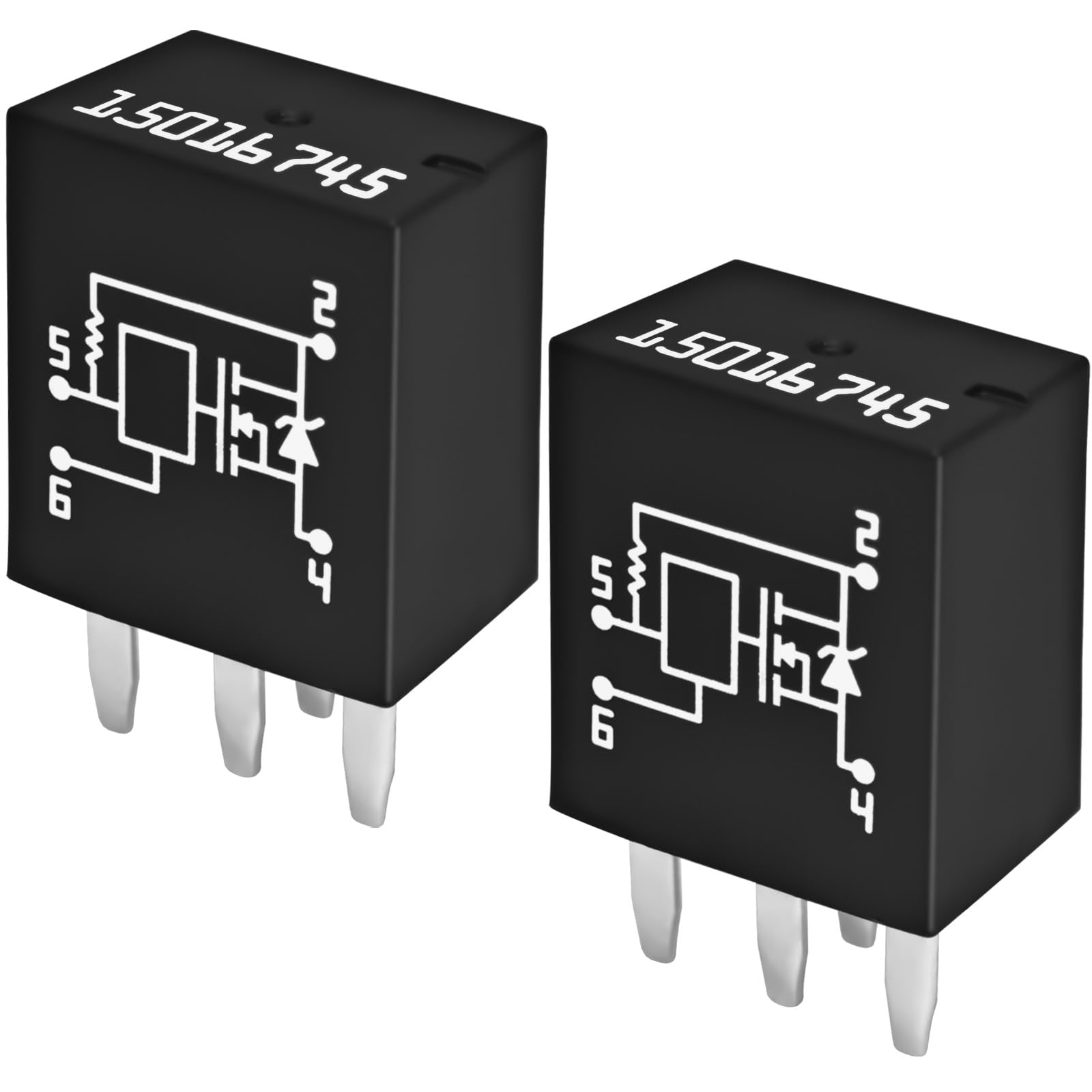 Photo 1 of (Pack of 2) Relay 15016745, 601-218 RY560 4-Pin Headlight Relay, Compatible for Chevrolet GMC Buick