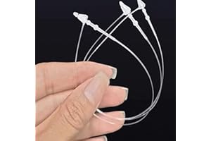 SIDAZON 7 Inch 3000 Pcs Plastic Fasteners Hang Tags Clear Snap Lock Pins Security Loop Price Tag Pins Safety Ring Ties for Retail Store Clothing Accessory (7" 3000pcs, Clear)