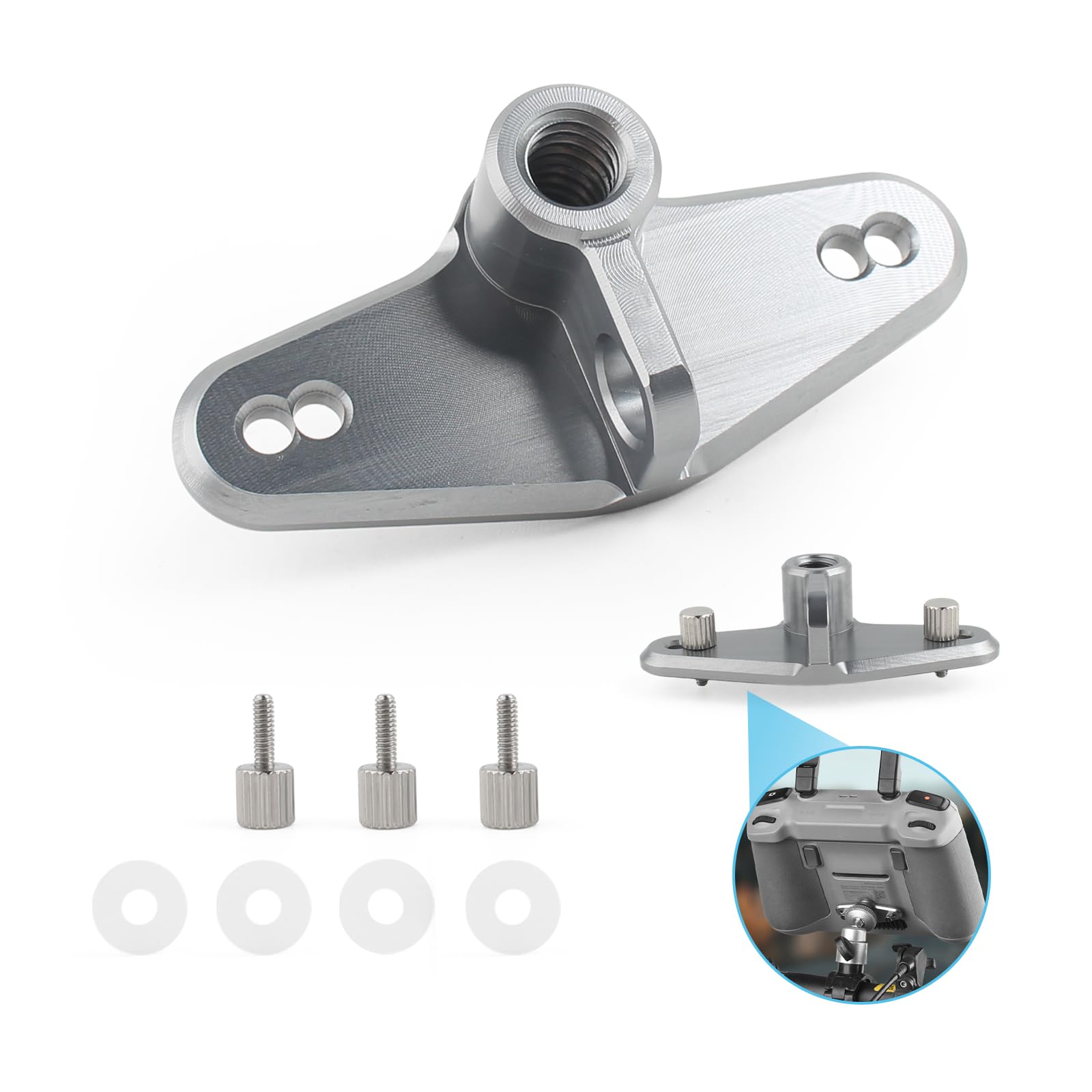 RongZy RC RC2 Bike Mount Adapter for DJI Air 3 Remote Control Riding Bracket for DJI Mini 3/3 Pro/4 Pro Bicycle Remote Control Mount (Not include the Bracket)