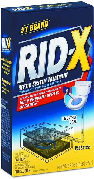 RID-X SEPTIC TANK TREATMENT ENZYMES, 1 MONTH SUPPLY POWDER