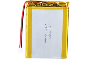 YDL 3.7V 2500mAh 505573 Lipo Battery Rechargeable Lithium Polymer ion Battery Pack with PH2.0mm JST Connector