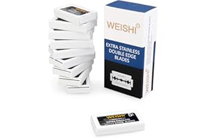 WEISHI 50 Count Double Edge Safety Razor Extra Stainless Blades