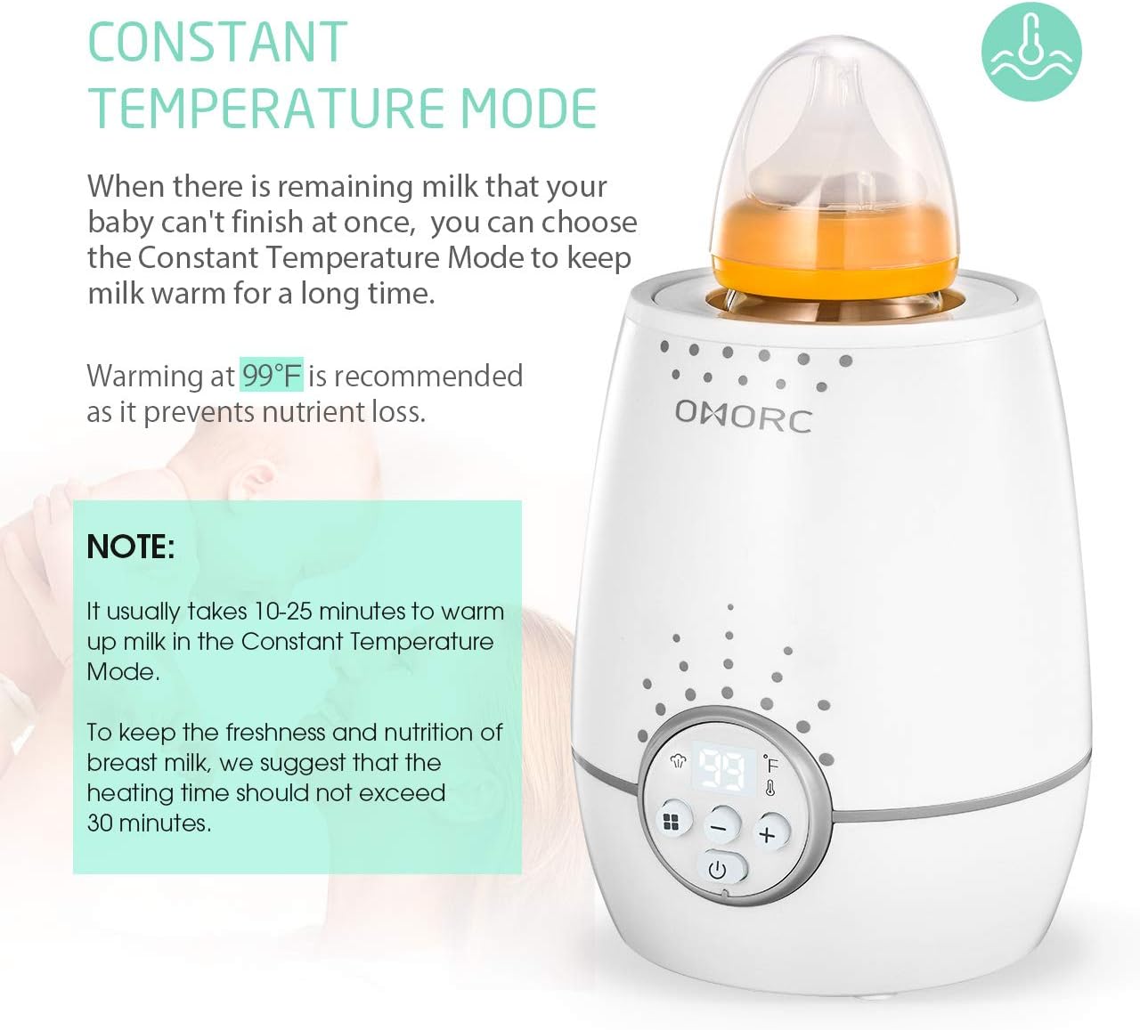 omorc baby bottle warmer