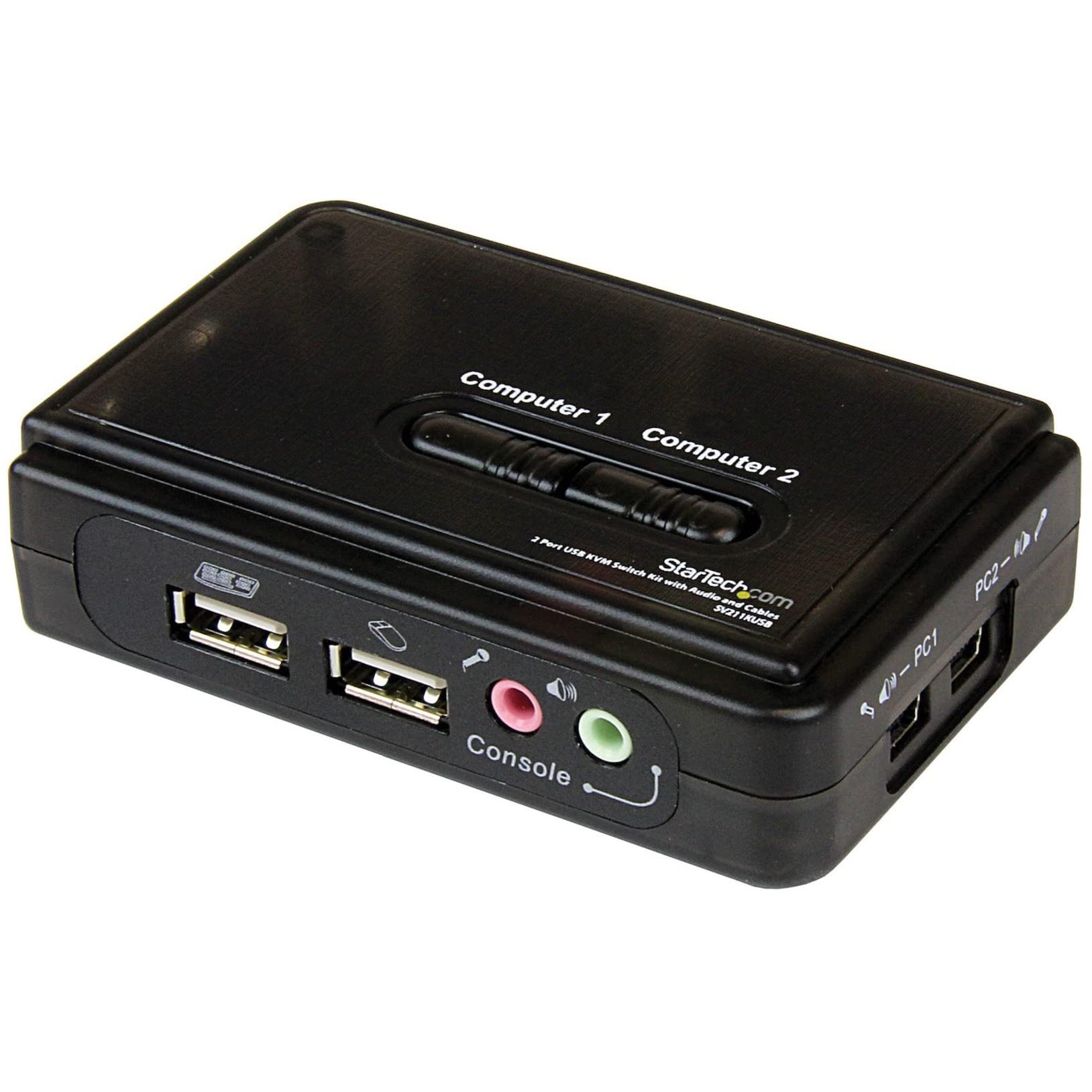 StarTech.com 2 Port USB VGA KVM Switch - Single VGA - Hot-key & Audio Support - 2048x1536 @60Hz KVM Switch - KVM Video Switch (SV211KUSB)