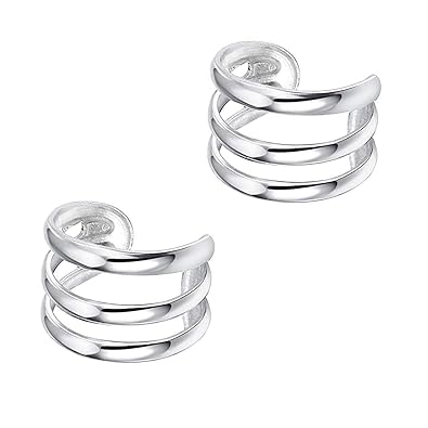 Amazon Co Jp Teomai 925純銀製 フープイヤリング フェイクピアス