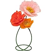 MEJOY 16" 3D Paper Flower Decoration for Wall, Giant Paper Flowers, Large Handcrafted Paper Flowers (Orange Red/Orange Yellow/Pink, Set of 3)