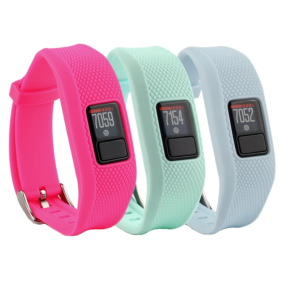 Honecumi Compatible with Garmin Vivofit 3/JR 2 Straps - Soft Silicone Wristband Accessories for Men, Women & Kids