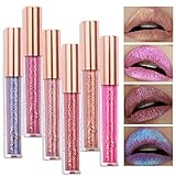 TOPBeauty Fashion Women Glitter Lip Makeup Waterproof Lip Gloss Nude Glitter Shimmer Focallure Lipstick Lip Kit