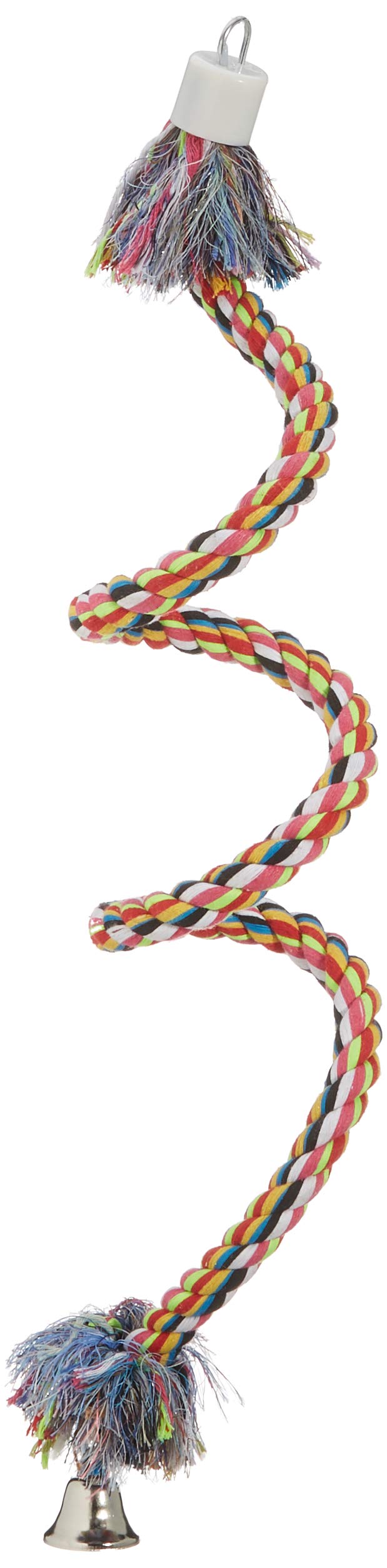 Croci O6072454 Rope Birds Playing M 100 x 1.5 cm, Rope Game, Perch, with Bell, Height Adjustable