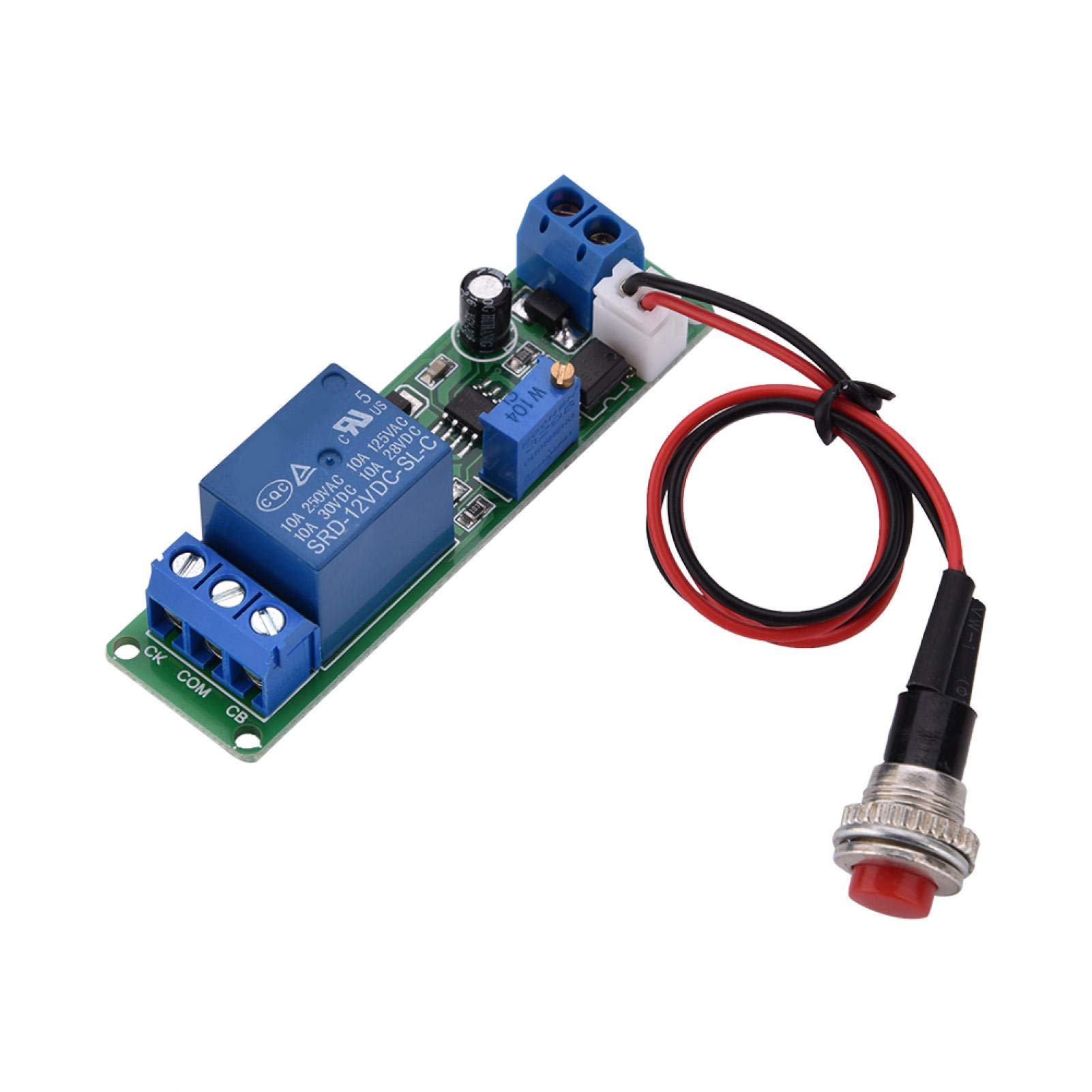 Tyenaza DC 12V Adjustable Timer Delay Turn OFF Module Timing Relay Time Switch 1~10sec Timer Delay Switch Module