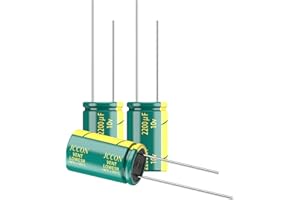 JCCON 10-Pack 10V 2200uF Premium Quality Low ESR Electrolytic Capacitors 10x17mm (0.4x0.67in), 10Volt 2200MFD High-Frequency Caps with Superior Performance