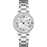 KNISKRED Classic Watch for Women with Vintage Roman Numerals and Solid Stainless Steel Band Ladies Casual Watch
