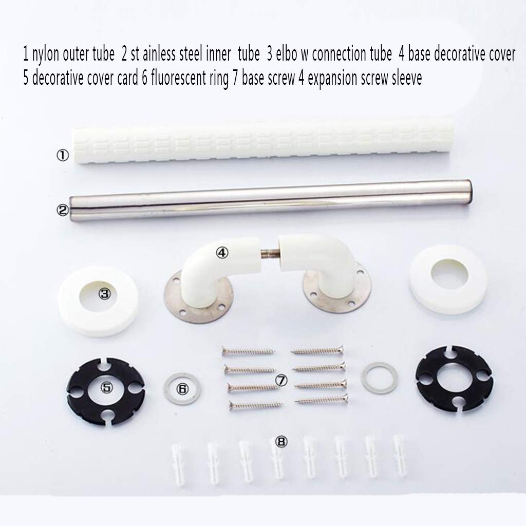 NJSGP Wandhandlauf Badewannengeländer aus Edelstahl Treppengeländer