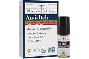 Forces of Nature Anti-Itch Extra Strength, Natural Relief for Itchy Skin from Bug Bites, Insect Stings, and Poison Ivy, Organic Homeopathic Medicine with Easy Rollerball Application, 0.14 Fl Oz