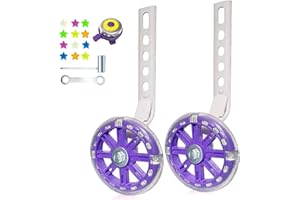 DDJKCZ Training Wheels Flash Mute Wheel Bicycle Compatible for Bikes of 12 14 16 18 20 Inch