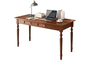 Country Style Solid Wood Desk,with Drawers,Vintage,Solid Computer Desk Workstation for Home Office,Living Room Study or Works