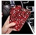 Black Lemon Phone Case for iPhone 7 Plus/iPhone 8 Plus Case for Womens and Girls Soft Silicone iPhone Cases Cover Cute Bling Rhinestones Glitter Diamond Hard Back Rubber Bumper Protective Case (Red)
