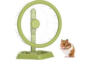 Hamster Wheel, Quiet Spinner Hamster Running Exercise Wheel with Adjustable Stand for Small Animals Syrian Dwarf Gerbils Mice