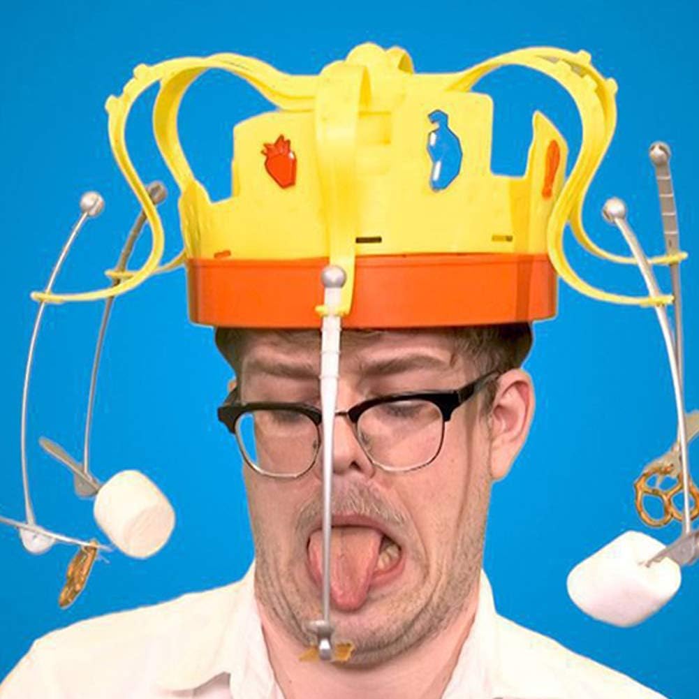 chow crown game kids electronic spinning crown snacks food kids & family game