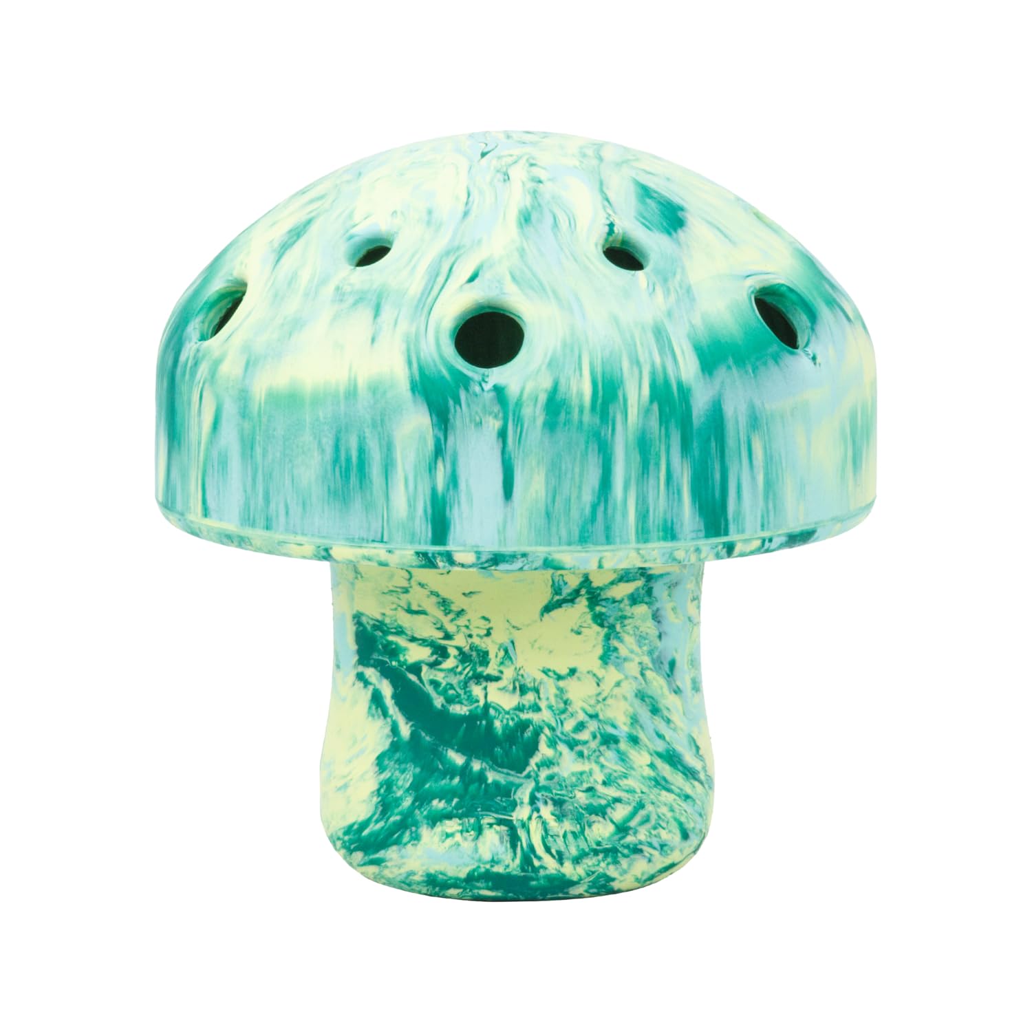 RUFFWEAR Porcini Dog Toy, Interactive Large Dog Chew Toy & Slow Feeder, Pet Safe Dog Treats Dispenser Ball, Natural Latex Rubber Tough Adult & Puppy Toy & Everyday Dog Enrichment Toy Game, Moss Green