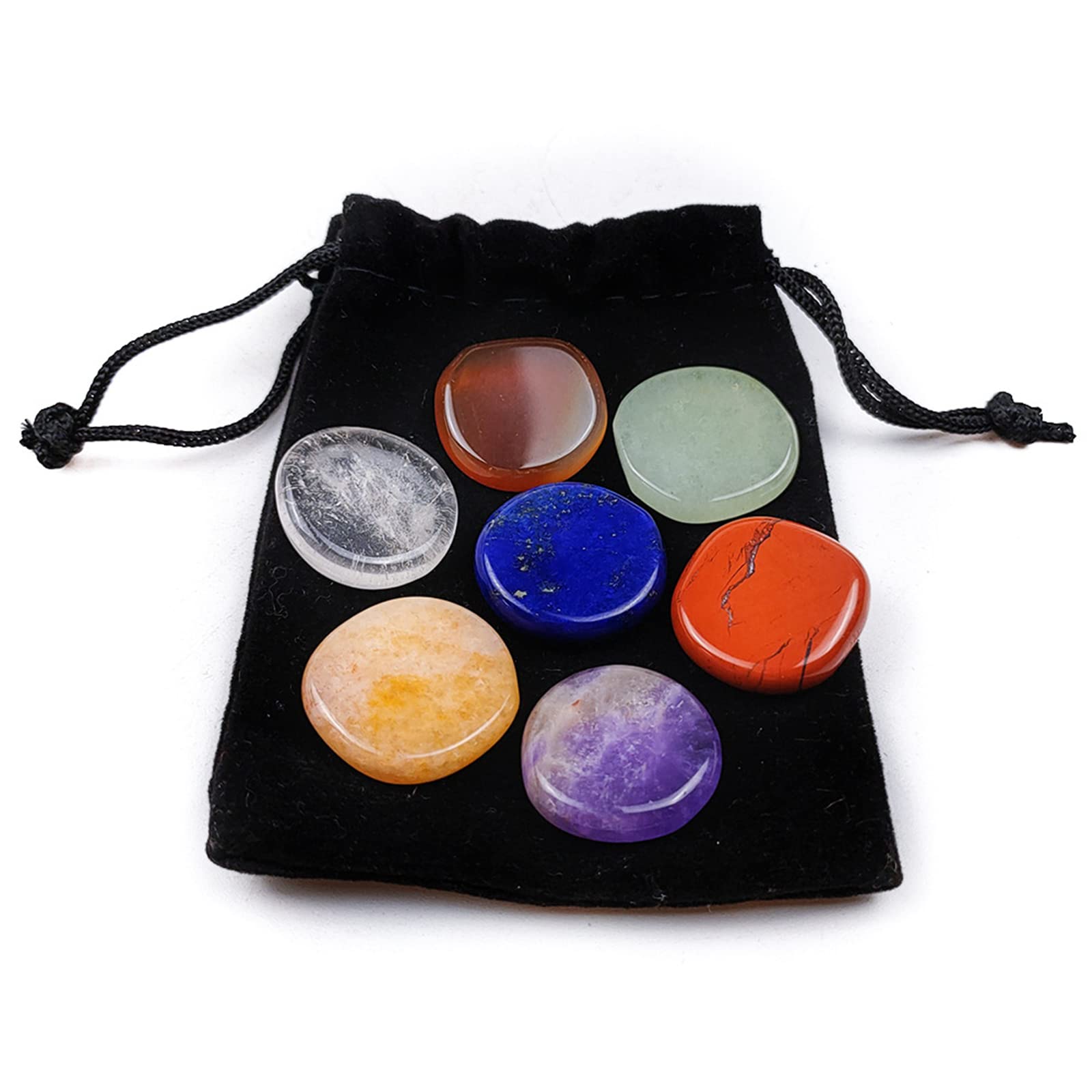 WANGCL 7Pcs Chakra Stones Set Polished Irregular Stones Chakra Crystals Healing Crystals for Reiki Meditation Yoga