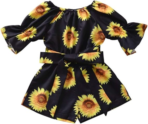 sunflower baby overalls