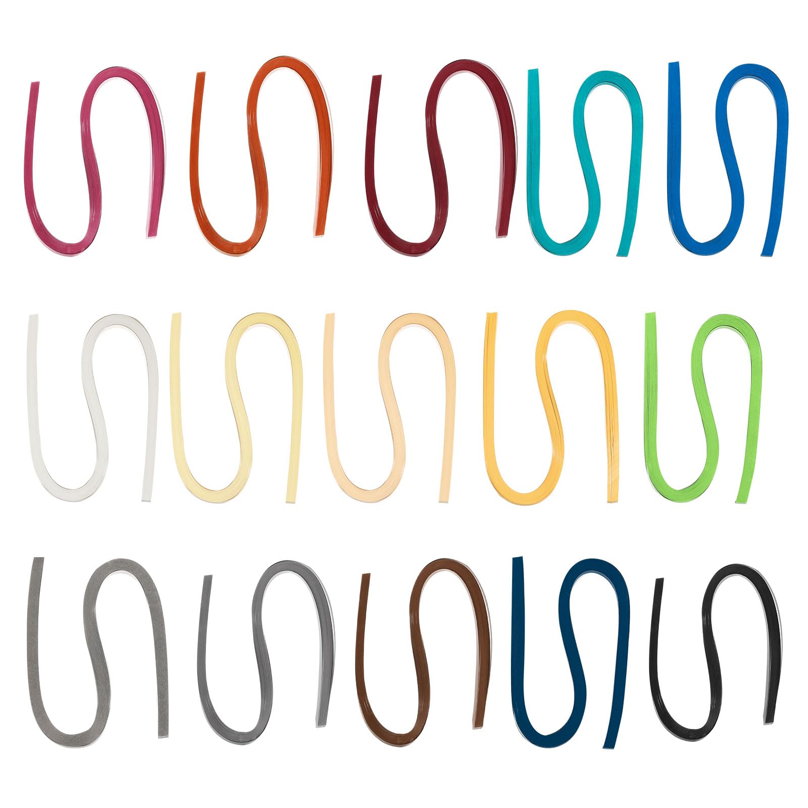 PATIKIL 900pcs Metallic Quilling Strips Paper 1cm x 54cm Origami Paper Quilling Kits for Adults Beginner Art DIY Craft Christmas, 15 Colors