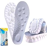4D Cloud Insoles for Men & Women, Memory Foam Shoe Inserts, Shock Absorbing Support for Joint & Knee Comfort, Ankle Stability, Sports & Multipurpose Wear(Men 6.5-7 | Women 8.5-9-(255-260mm))