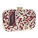 Fawziya Bling Ring Clutch Cocktail Purses For Women Snakeskin Evening Bag-Pink