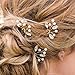 Unicra Gold Wedding Hair Pins Hair Accessories for Women(Set of 3)