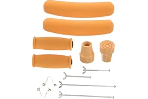 OKUMEYR Crutch Accessories Replacement Set with Comfortable Underarm Crutch Pads and Non-Slip Rubber Tips Ergonomic Cane Hand