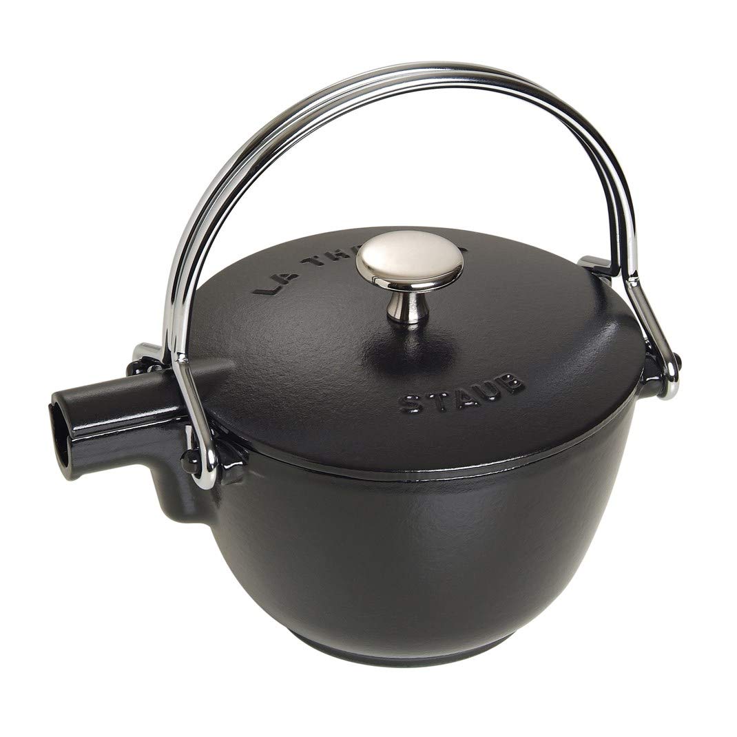 STAUB 1004030 Cast Iron Tea Pot, Black