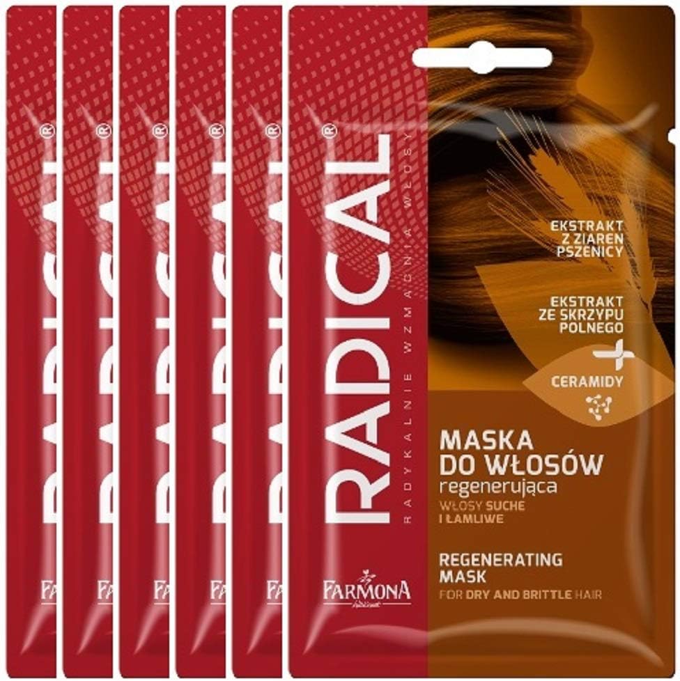 Regenerating Mask for Dry and Brittle Hair Farmona Radical 120 g (set of 6 pcs. x 20 g / 0.71 Oz.)