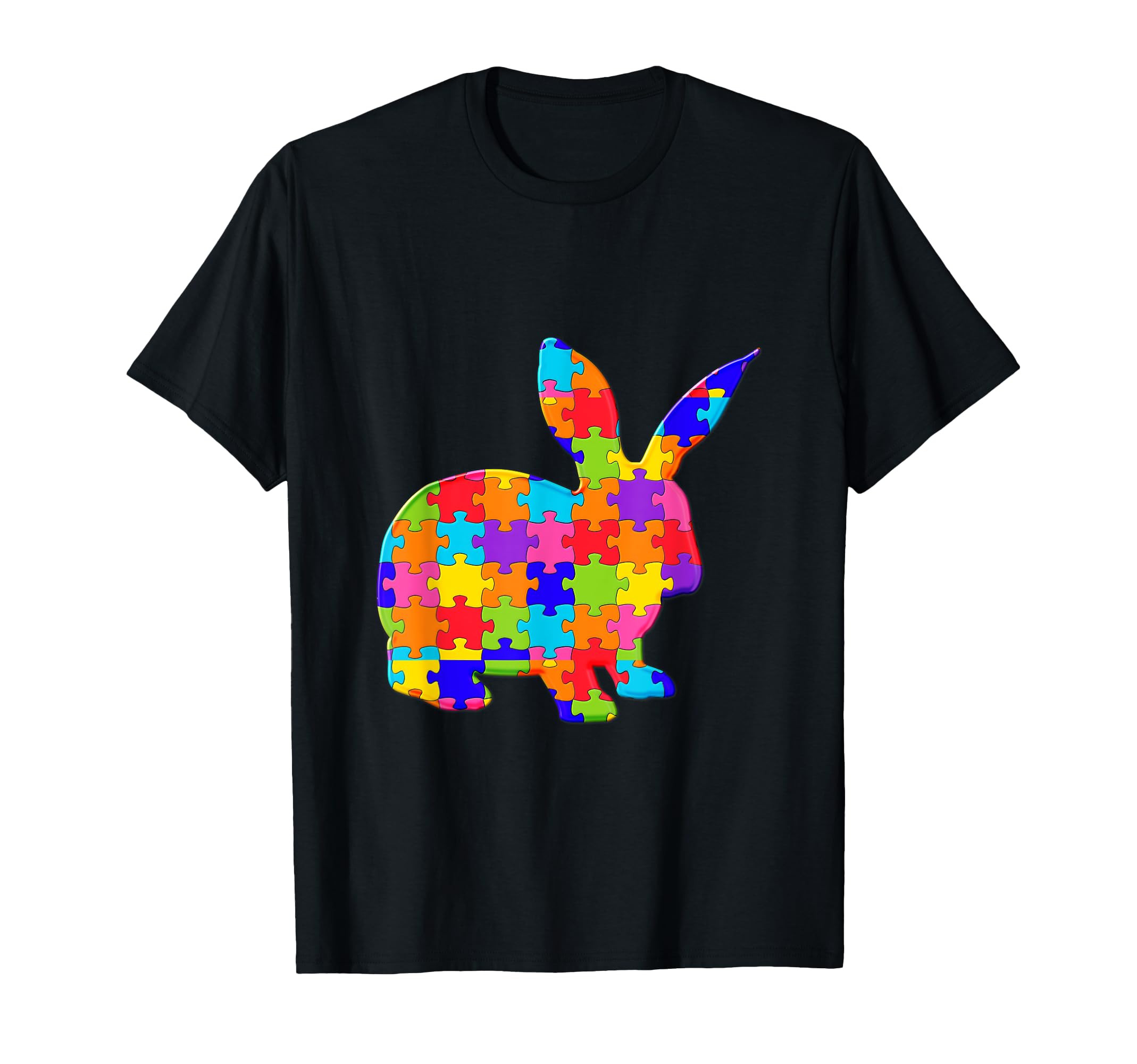 Rabbit bunny Easter Jigsaw Autism Puzzle T-Shirt