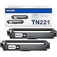 [2 Black] TN221BK TN-221BK Toner Cartridge Compatible Replacement for TN221BK TN221 BK Use with MFC-9130CW MFC-9330CDW MFC-93