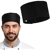 Premium Black Adjustable Extra Large Oval Chef Hat - Breathable Mesh Design for Men & Women, Unisex Cooking & Baking Cap (Head Circumference 22-23.6 Inches)